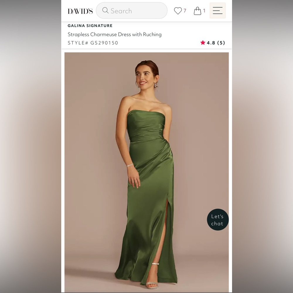 GALINA SIGNATURE strapless dress